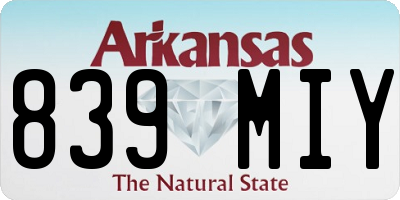 AR license plate 839MIY