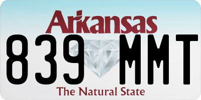 AR license plate 839MMT