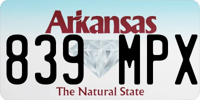 AR license plate 839MPX