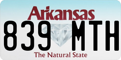 AR license plate 839MTH