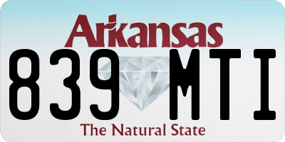 AR license plate 839MTI