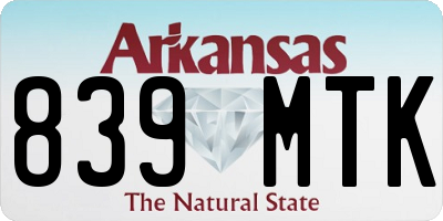 AR license plate 839MTK