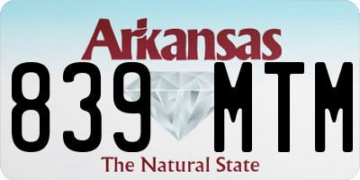AR license plate 839MTM
