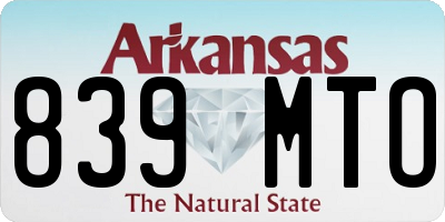 AR license plate 839MTO