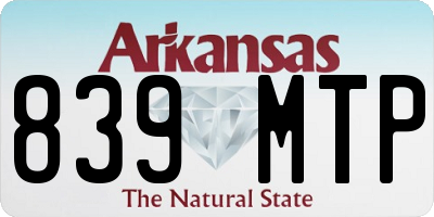 AR license plate 839MTP