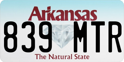 AR license plate 839MTR