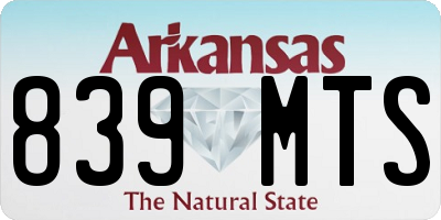 AR license plate 839MTS