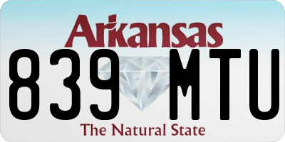 AR license plate 839MTU