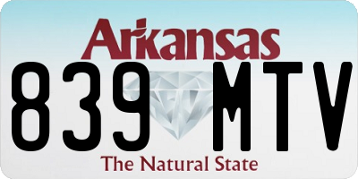AR license plate 839MTV