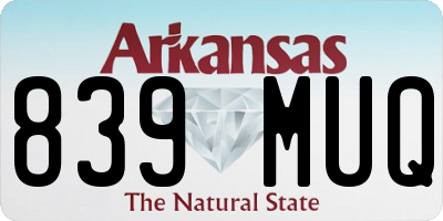 AR license plate 839MUQ