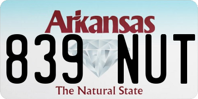 AR license plate 839NUT