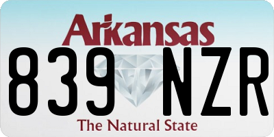 AR license plate 839NZR