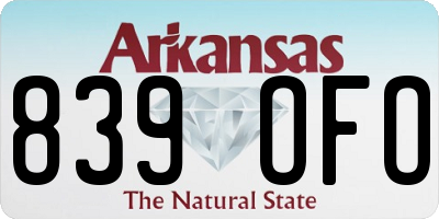 AR license plate 839OFO
