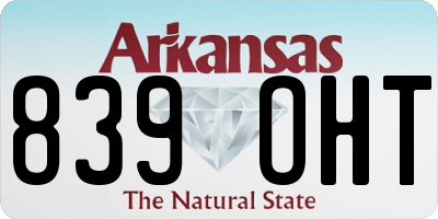 AR license plate 839OHT