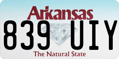 AR license plate 839UIY