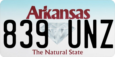 AR license plate 839UNZ