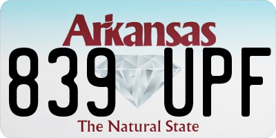 AR license plate 839UPF