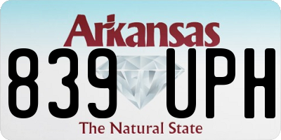 AR license plate 839UPH