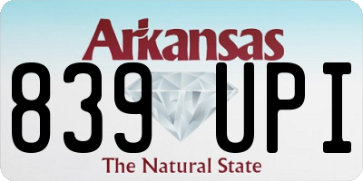 AR license plate 839UPI