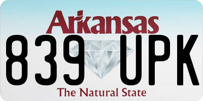 AR license plate 839UPK