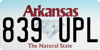 AR license plate 839UPL