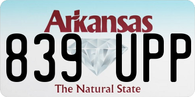 AR license plate 839UPP