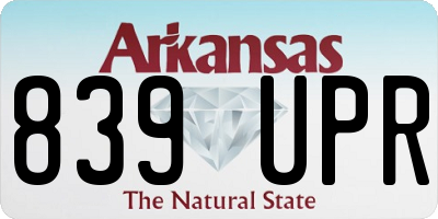 AR license plate 839UPR