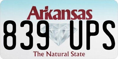 AR license plate 839UPS