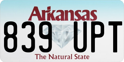 AR license plate 839UPT