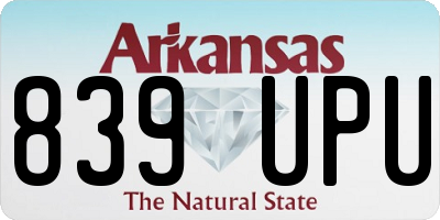 AR license plate 839UPU