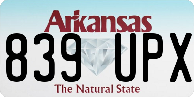 AR license plate 839UPX