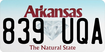 AR license plate 839UQA