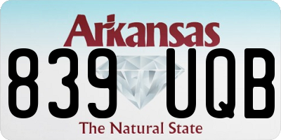 AR license plate 839UQB
