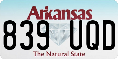 AR license plate 839UQD