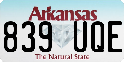 AR license plate 839UQE