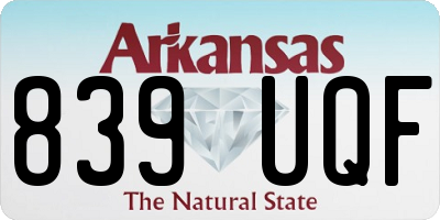 AR license plate 839UQF