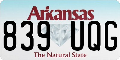 AR license plate 839UQG