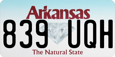 AR license plate 839UQH
