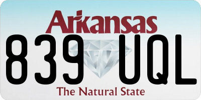 AR license plate 839UQL