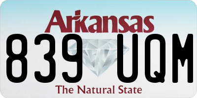 AR license plate 839UQM