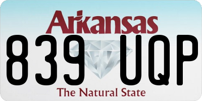 AR license plate 839UQP