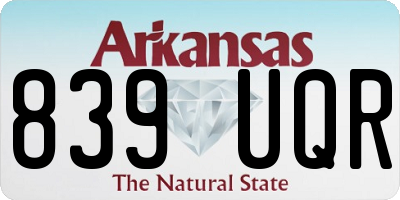 AR license plate 839UQR