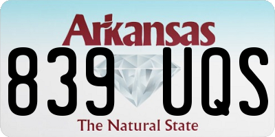 AR license plate 839UQS