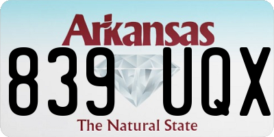 AR license plate 839UQX
