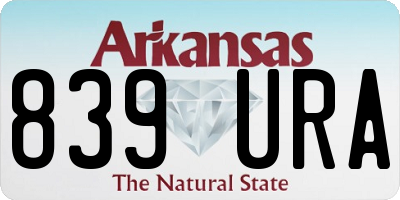 AR license plate 839URA