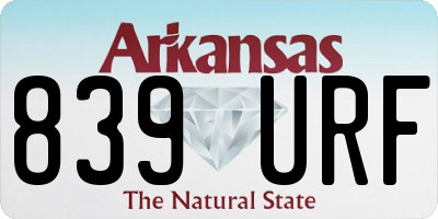 AR license plate 839URF