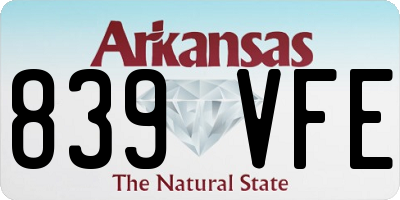 AR license plate 839VFE