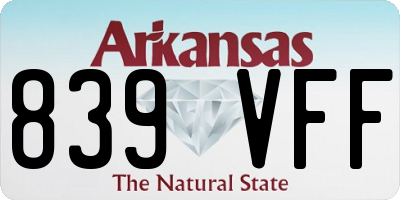 AR license plate 839VFF