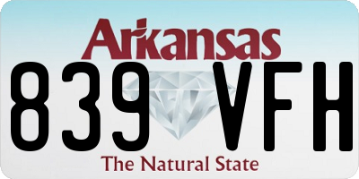 AR license plate 839VFH
