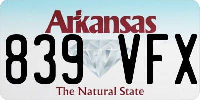 AR license plate 839VFX
